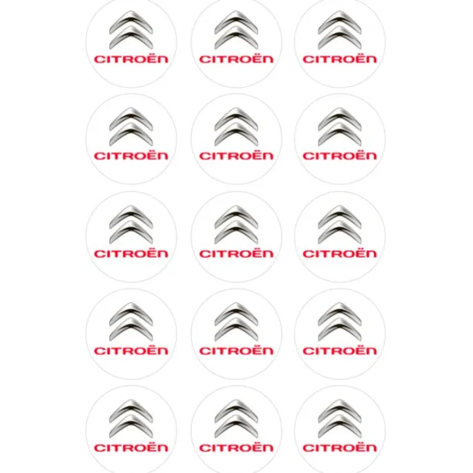 Papel de azúcar Logotipo Citroen 5 cm (15) - María Lunarillos