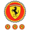 Papel de azúcar Logotipo Ferrari - 20 cm - María Lunarillos