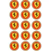 Papel de azúcar Logotipo Ferrari - 5 cm (15) - María Lunarillos
