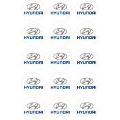 Papel de azúcar Logotipo Hyundai 5 cm (15) - María Lunarillos