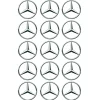 Papel de azúcar Logotipo Mercedes-Benz 5 cm (15) - María Lunarillos