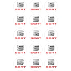 Papel de azúcar Logotipo Seat 5 cm (15) - María Lunarillos