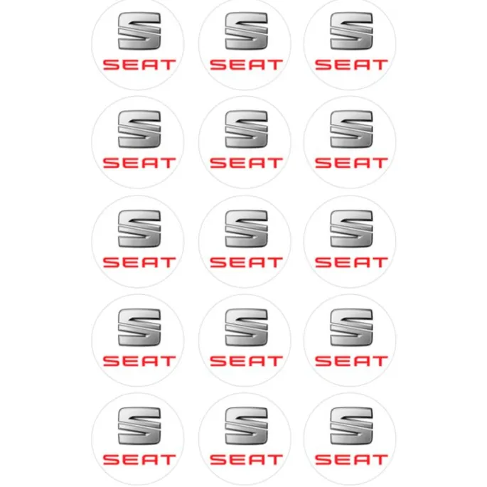 Papel de azúcar Logotipo Seat 5 cm (15) - María Lunarillos