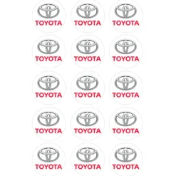 Papel de azúcar Logotipo Toyota 5 cm (15) - María Lunarillos