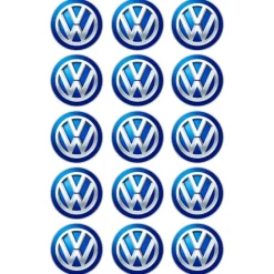 Papel de azúcar Logotipo Volkswagen 5 cm (15) - María Lunarillos