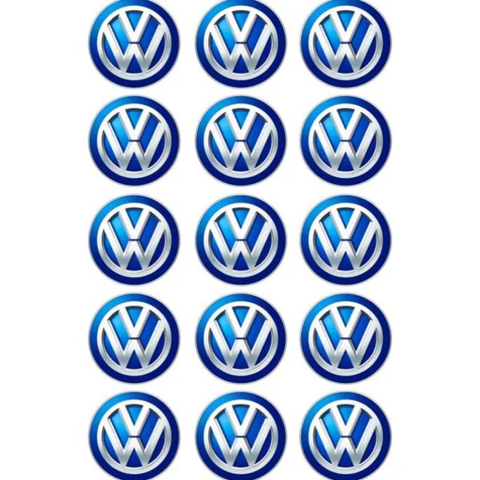 Papel de azúcar Logotipo Volkswagen 5 cm (15) - María Lunarillos