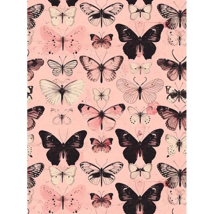 Papel de azúcar Mariposas variadas A4 - María Lunarillos