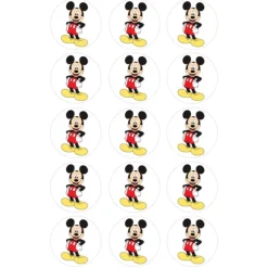 Papel de azúcar Mickey Mouse 5 cm (15) - María Lunarillos