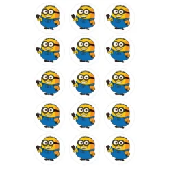Papel de azúcar Minion 5 cm (15) - María Lunarillos