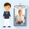 Papel de azúcar - Mi Primera Comunión (azul) con foto personalizada 20 cm - Impresión personalizada