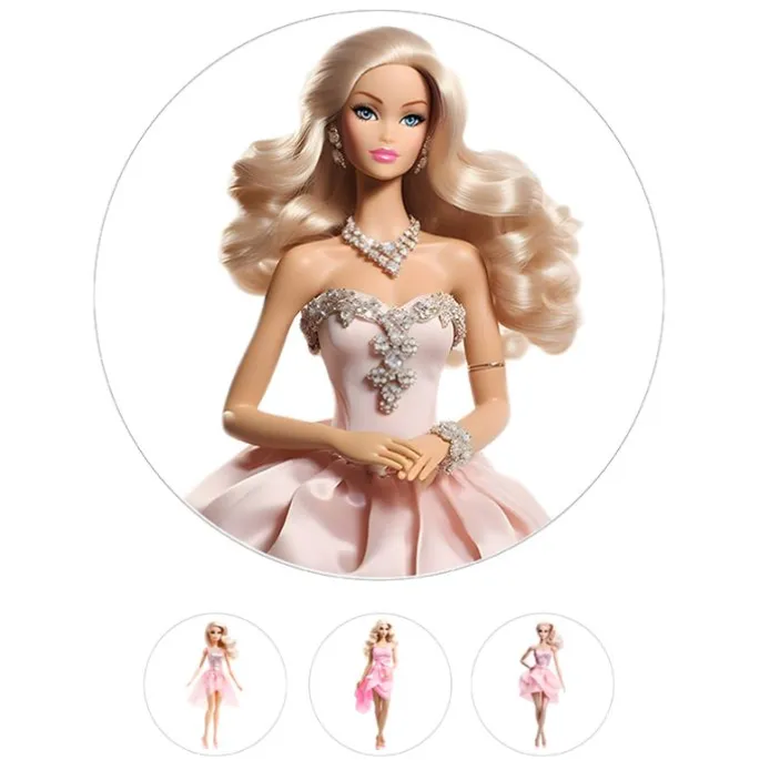 Papel de azúcar muñecas Barbie 20 cm - María Lunarillos
