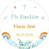 Papel de azúcar - Nombre y fecha Mi Bautizo 1 - 20 cm - Impresión comestible personalizada