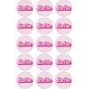 Papel de azúcar palabra Barbie 5 cm (15) - María Lunarillos