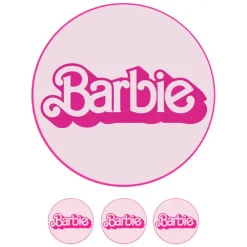 Papel de azúcar palabra Barbie 20 cm - María Lunarillos