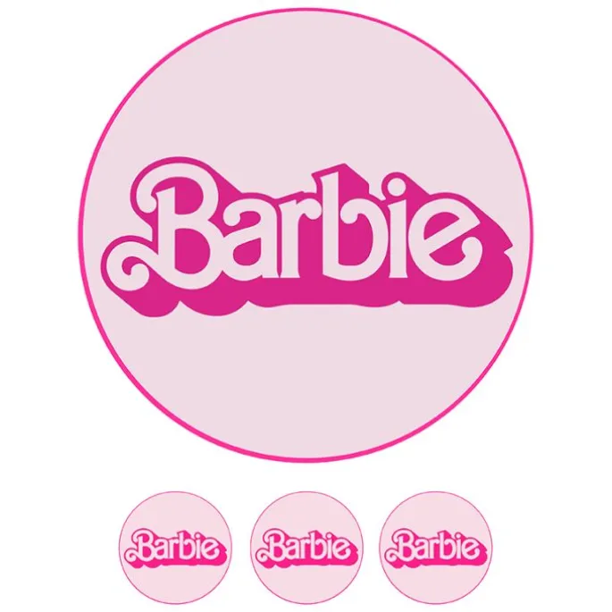 Papel de azúcar palabra Barbie 20 cm - María Lunarillos