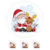 Papel de azúcar Papá Noel y Reno - 20 cm - María Lunarillos