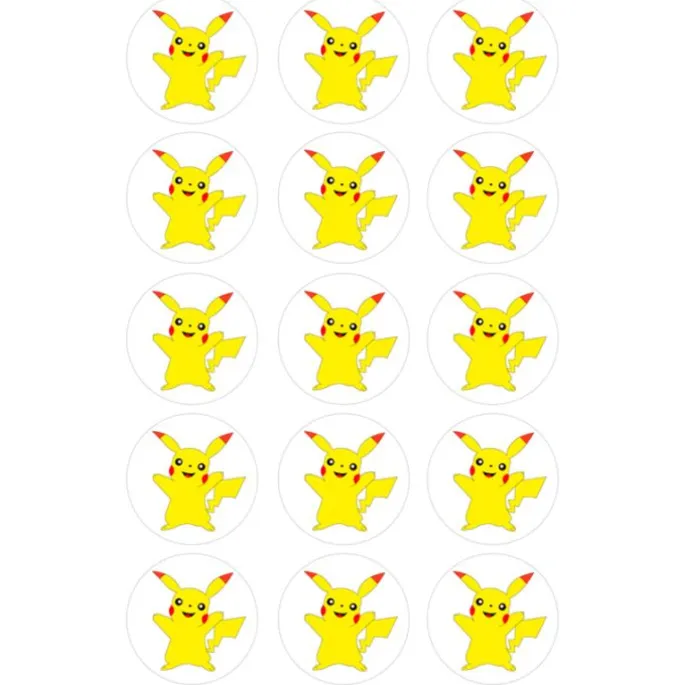 Papel de azúcar Pokémon Pikachu 5 cm (15) - María Lunarillos