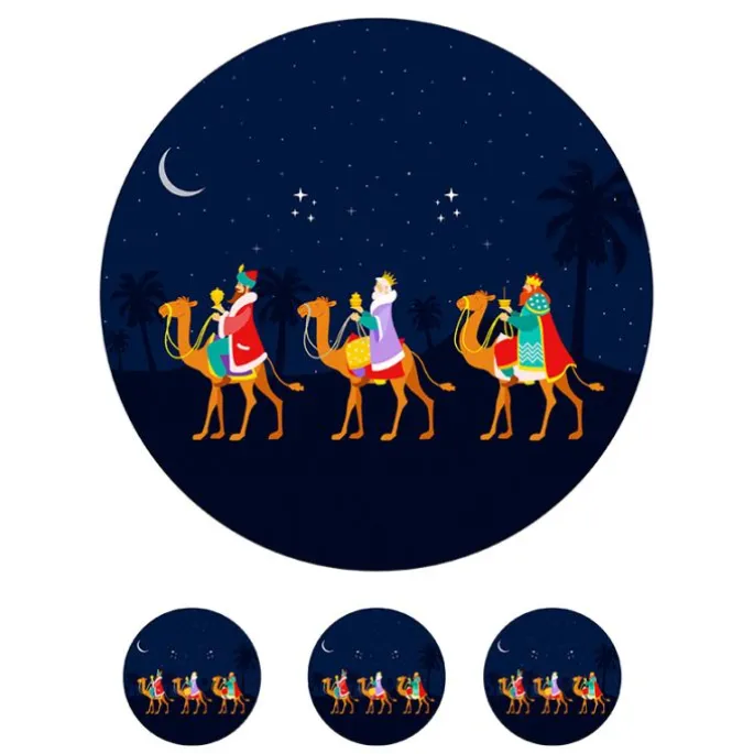 Papel de azúcar Reyes Magos 2 - 20 cm - María Lunarillos