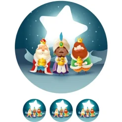 Papel de azúcar Reyes Magos 20 cm - María Lunarillos
