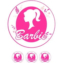 Papel de azúcar silueta Barbie 20 cm - María Lunarillos