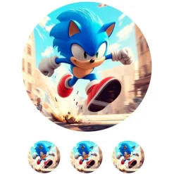 Papel de azúcar Sonic 2 - 20 cm - María Lunarillos