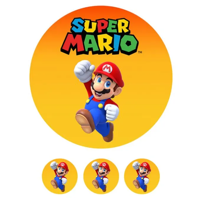 Papel de azúcar Super Mario Bros 20 cm - María Lunarillos