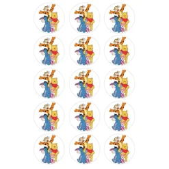 Papel de azúcar Winnie the Pooh y personajes 5 cm (15) - María Lunarillos