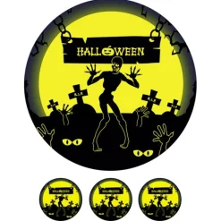 Papel de azúcar zombi y tumbas Halloween 20 cm - María Lunarillos