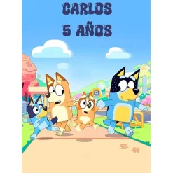 Papel de oblea Bluey - Texto corto personalizado A4 - Impresión personalizada
