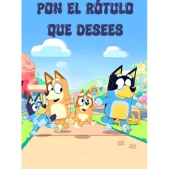 Papel de oblea Bluey - Texto corto personalizado A4 - Impresión personalizada