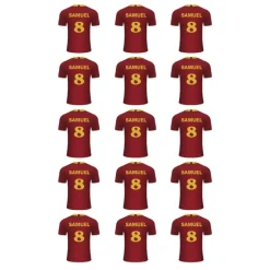 Papel de oblea - Camiseta fútbol España nombre y número 5 cm (15) - Impresión personalizada