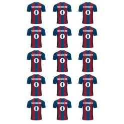 Papel de oblea - Camiseta fútbol Barcelona nombre y número 5 cm (15) - Impresión personalizada