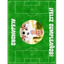 Papel de oblea Campo de fútbol - Foto y Rótulo A4 - Impresión personalizada