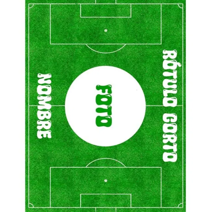 Papel de oblea Campo de fútbol - Foto y Rótulo A4 - Impresión personalizada