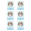 Papel de oblea con foto, nombre y fecha personalizada - Mi Bautizo azul 6 x 8 cm (6)