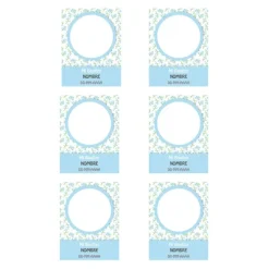 Papel de oblea con foto, nombre y fecha personalizada - Mi Bautizo azul 6 x 8 cm (6)