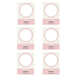 Papel de oblea con foto, nombre y fecha personalizada - Mi Bautizo rosa 6 x 8 cm (6)