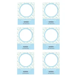 Papel de oblea con foto, nombre y fecha personalizada - Mi primera Comunión azul 6 x 8 cm (6)