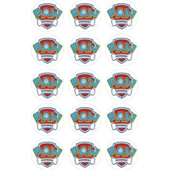 Papel de oblea - 15 círculos iguales de 5 cm Nombre Patrulla Canina - Impresión personalizada