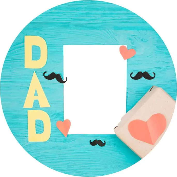 Papel de oblea - Día del Padre con foto personalizada 20 cm - Impresión personalizada
