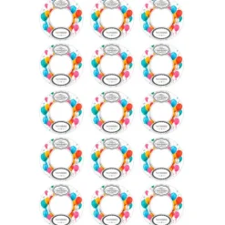 Papel de oblea - 15 diseños iguales en Círculos de 5 cm Foto y nombre Feliz Cumpleaños - Impresión personalizada