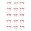 Papel de oblea - 15 diseños iguales en Círculos de 5 cm Nombres Just Married - Impresión personalizada