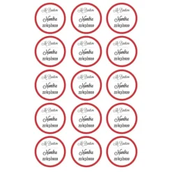 Papel de oblea - 15 diseños iguales en Círculos de 5 cm Nombre y fecha Mi bautizo - Impresión personalizada