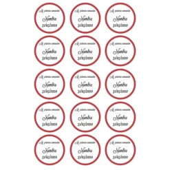 Papel de oblea - 15 diseños iguales en Círculos de 5 cm Nombre y fecha Mi primera comunión - Impresión personalizada