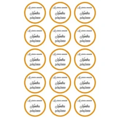 Papel de oblea - 15 diseños iguales en Círculos de 5 cm Nombre y fecha Mi primera comunión - Impresión personalizada