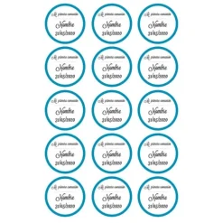 Papel de oblea - 15 diseños iguales en Círculos de 5 cm Nombre y fecha Mi primera comunión - Impresión personalizada
