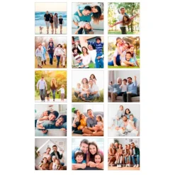 Papel de oblea - 15 fotos diferentes en Cuadrados de 5 cm - Impresión personalizada