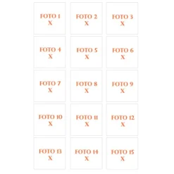 Papel de oblea - 15 fotos diferentes en Cuadrados de 5 cm - Impresión personalizada