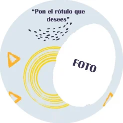 Papel de oblea - Foto y Rótulo Diseño 2 - 20 cm - Impresión personalizada
