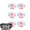 Papel de oblea grueso - 6 fotos iguales en Círculos de 8 cm - Impresión comestible personalizada